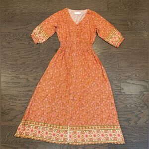 WALKER & WADE Kelsey Maxi Dress In Orange Size XS